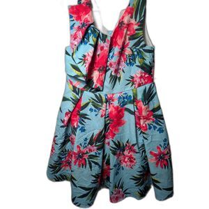 Rare Editions Girls Floral Dress Size 6 Sleeveless Back Zip Party Easter